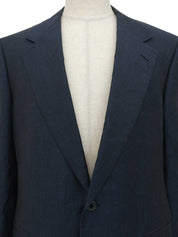 リネンテーラードジャケット ネイビー