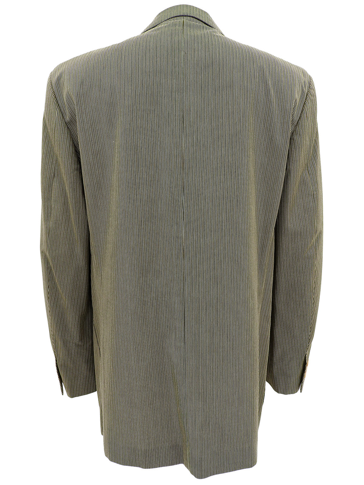 Striped pattern jacket in khaki