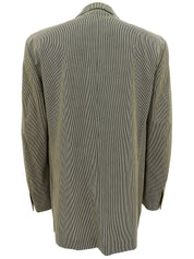 Striped pattern jacket in khaki