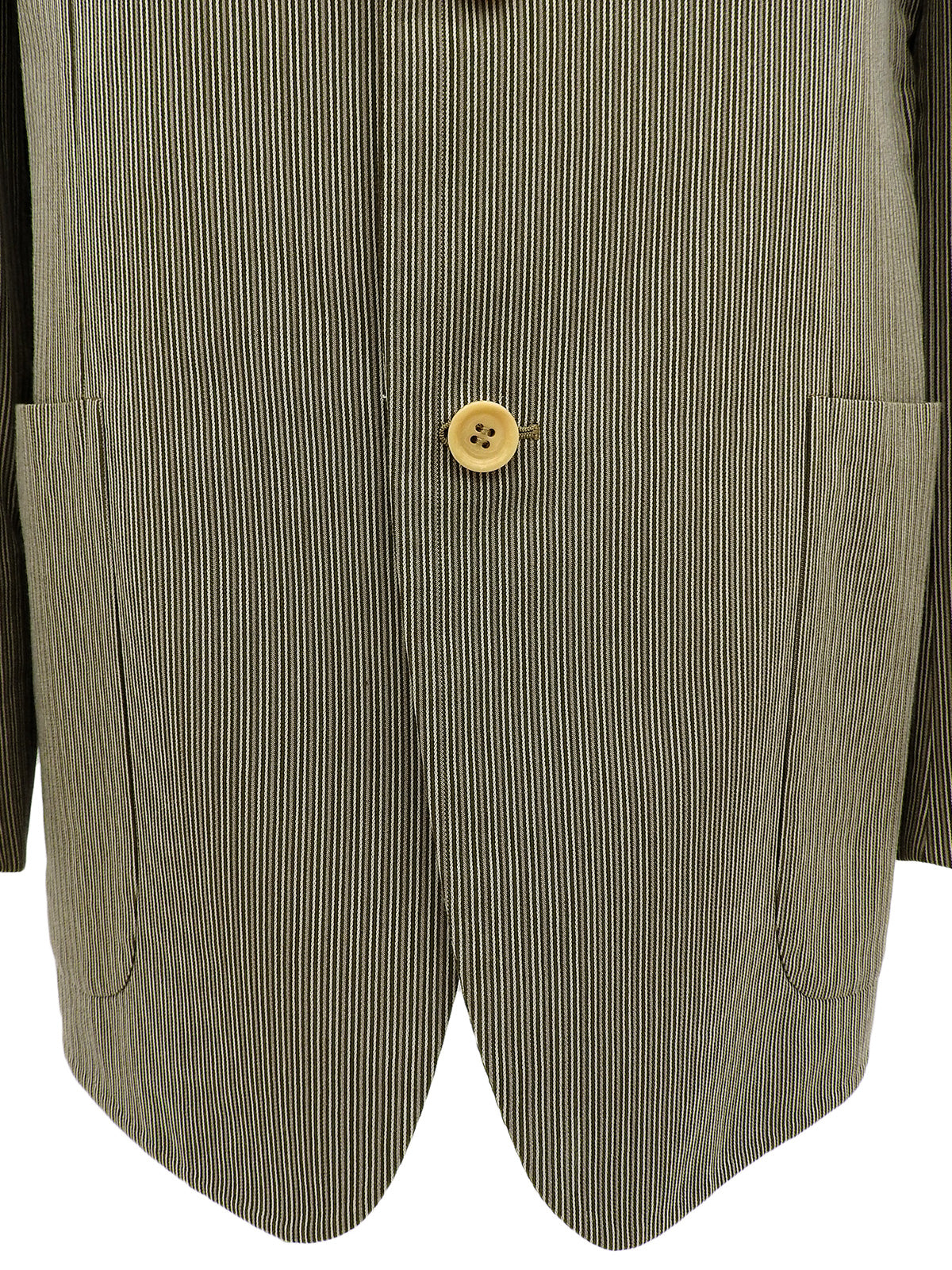 Striped pattern jacket in khaki