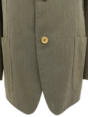 Striped pattern jacket in khaki