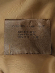 レザーロゴボタンジャケット キャメル