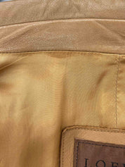 レザーロゴボタンジャケット キャメル