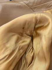 レザーロゴボタンジャケット キャメル