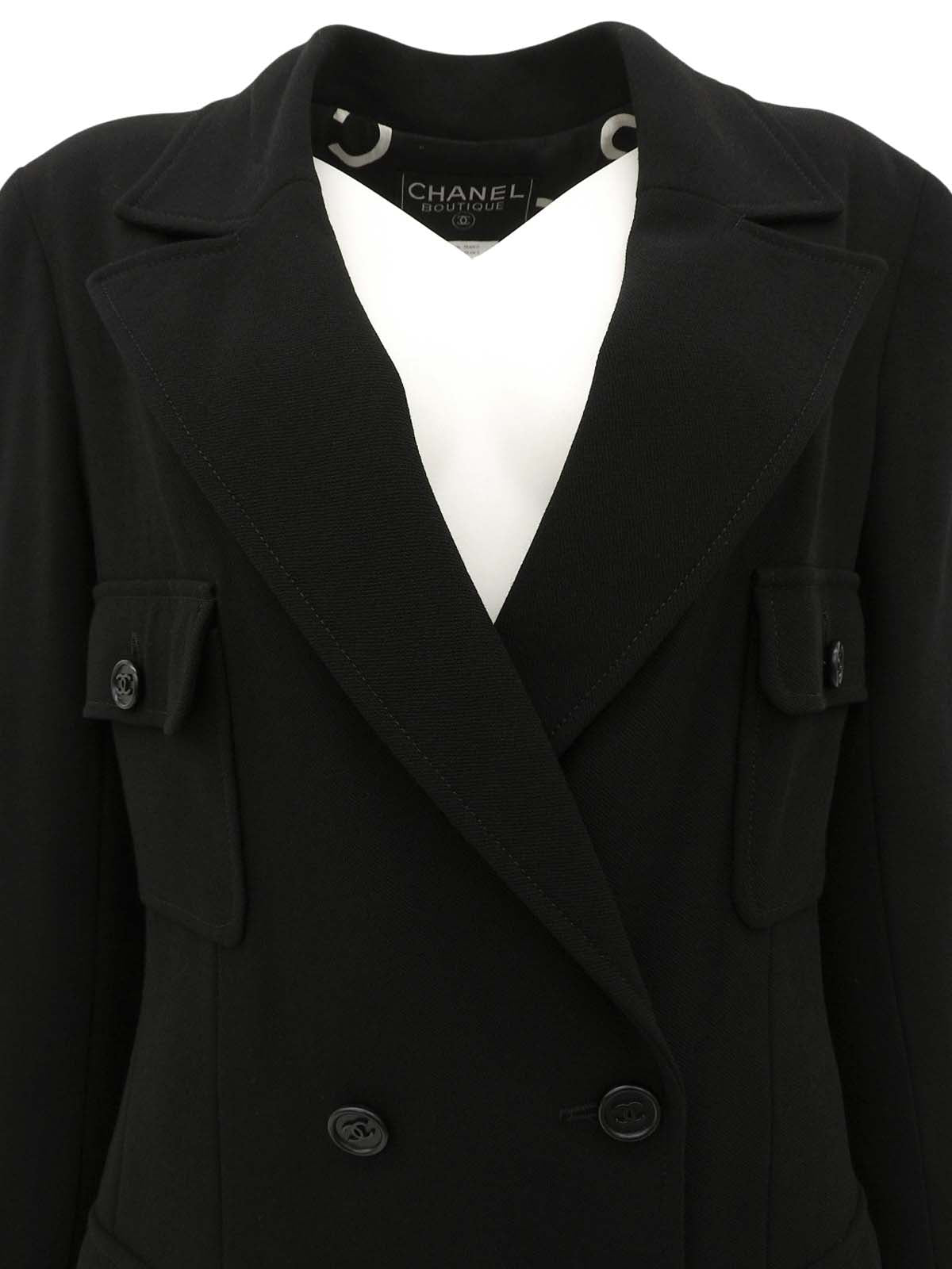 1997年製 ウールCCマークボタンジャケット ブラック