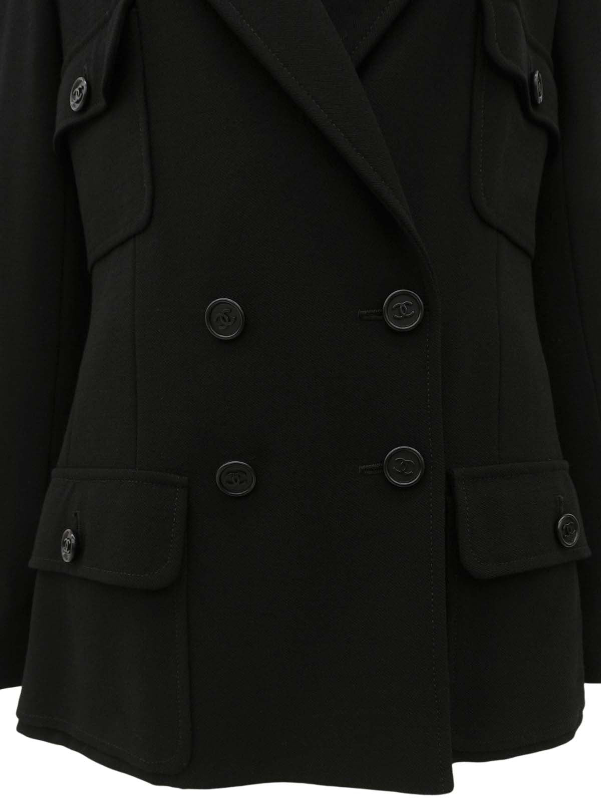 1997年製 ウールCCマークボタンジャケット ブラック
