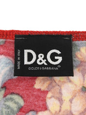 フラワーパターントップス レッド/マルチカラー