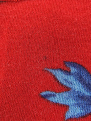 フラワーパターントップス レッド/マルチカラー