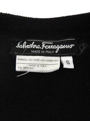 Design Button Long Cardigan in Black