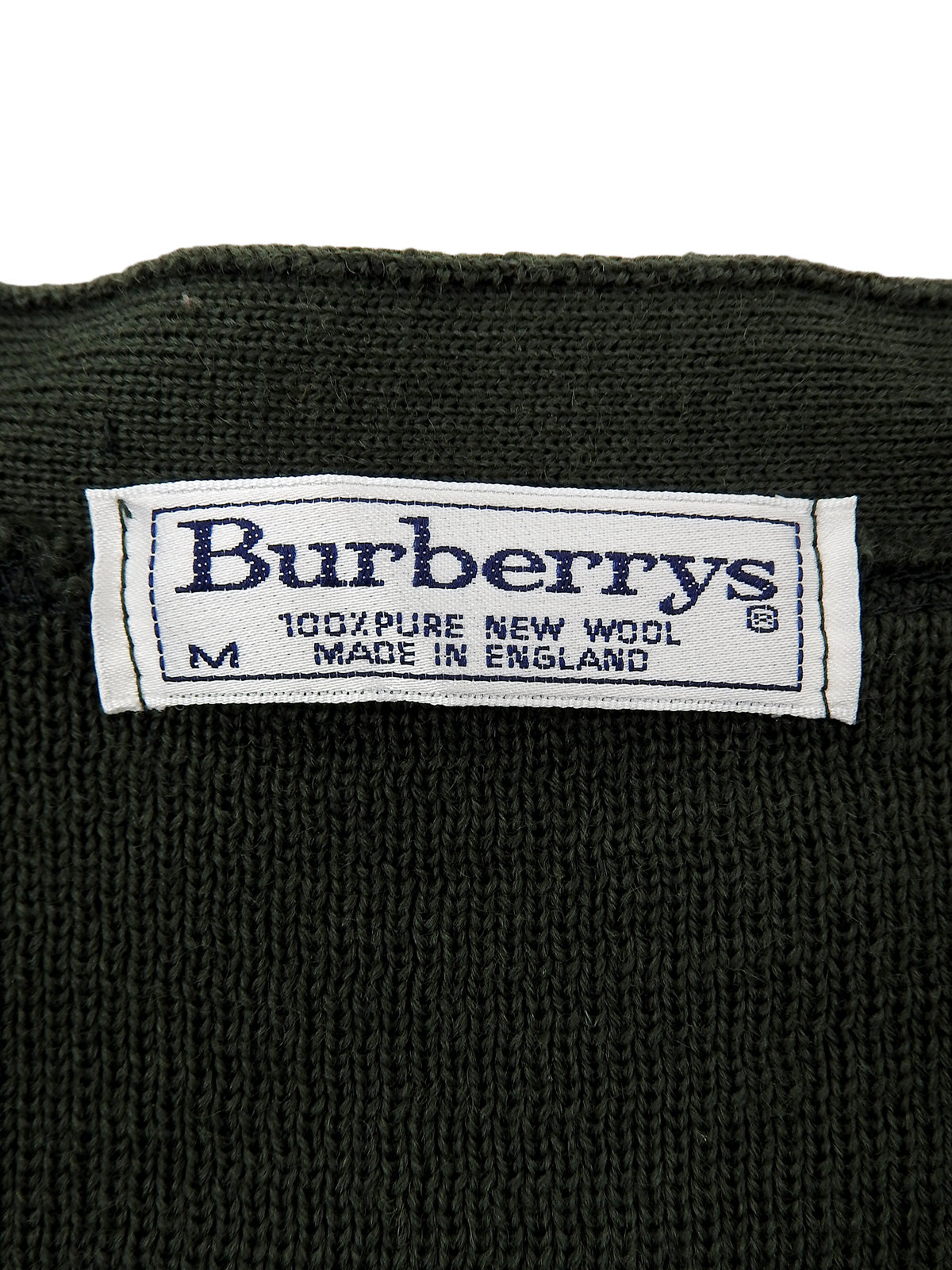ウールロゴ刺繍カーディガン　カーキ