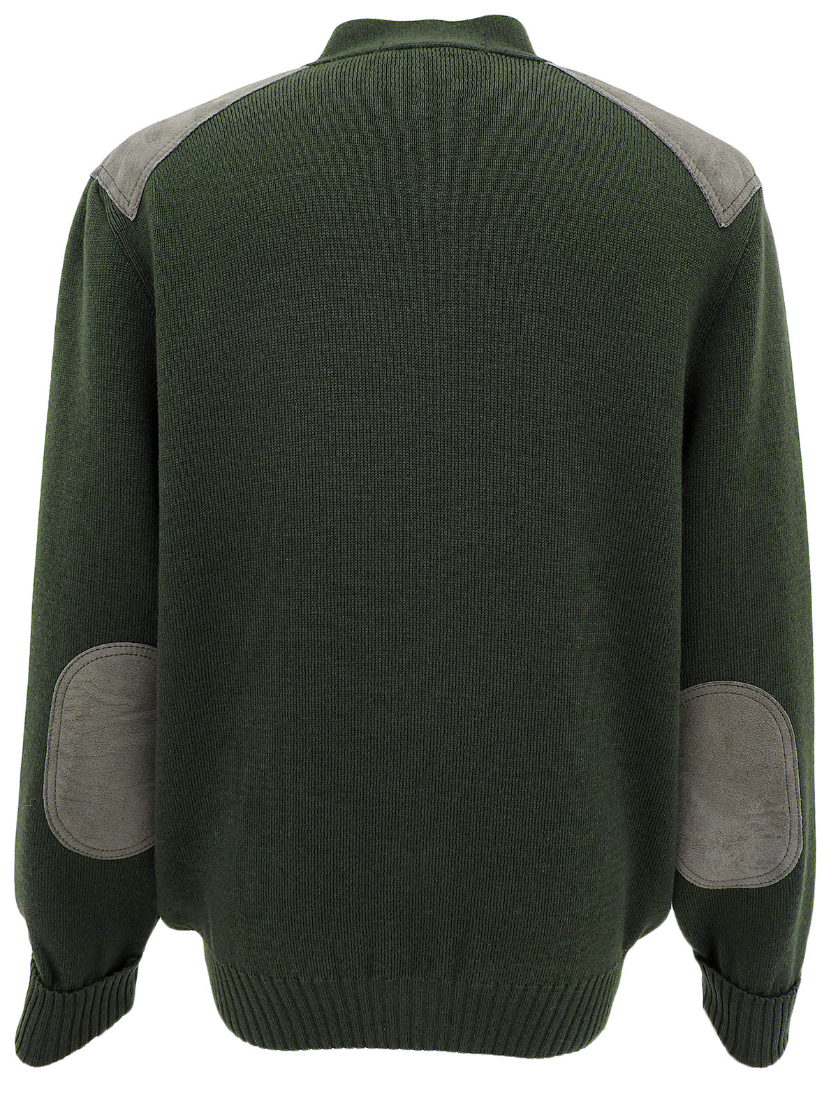 ウールロゴ刺繍カーディガン カーキ