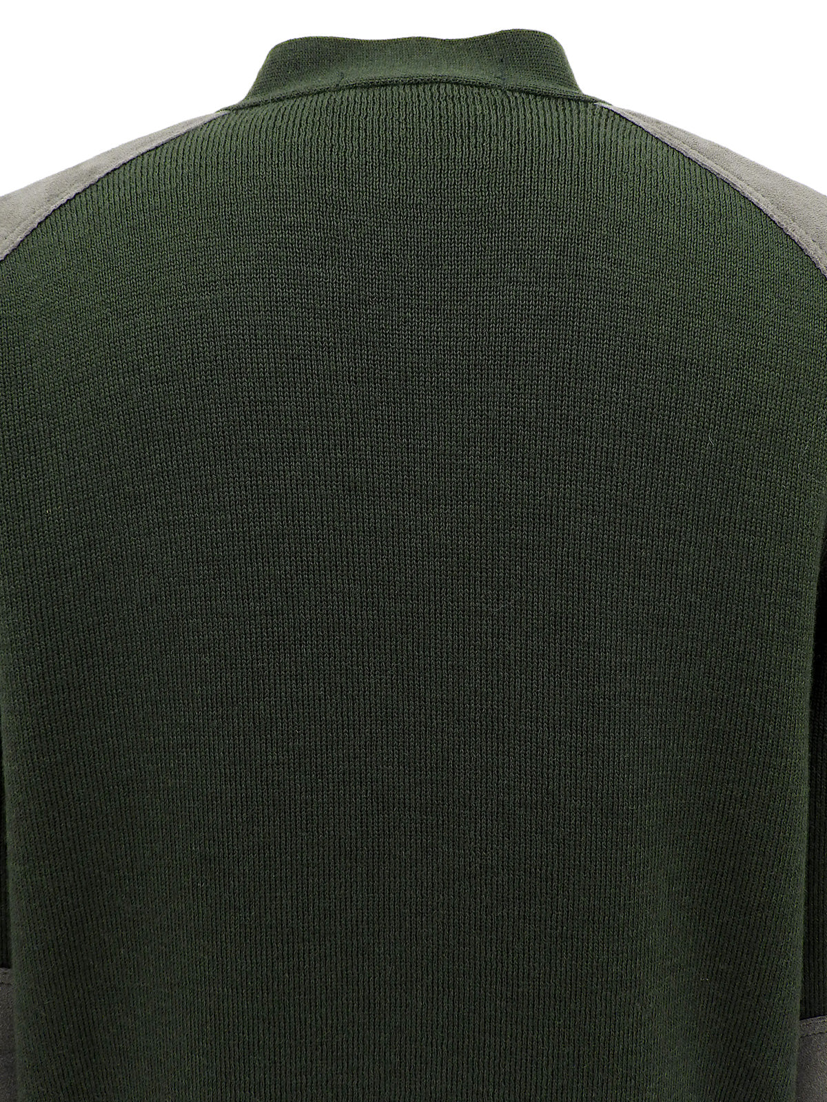 ウールロゴ刺繍カーディガン カーキ