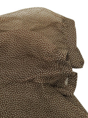 ドットパターンレース半袖トップス ブラウン