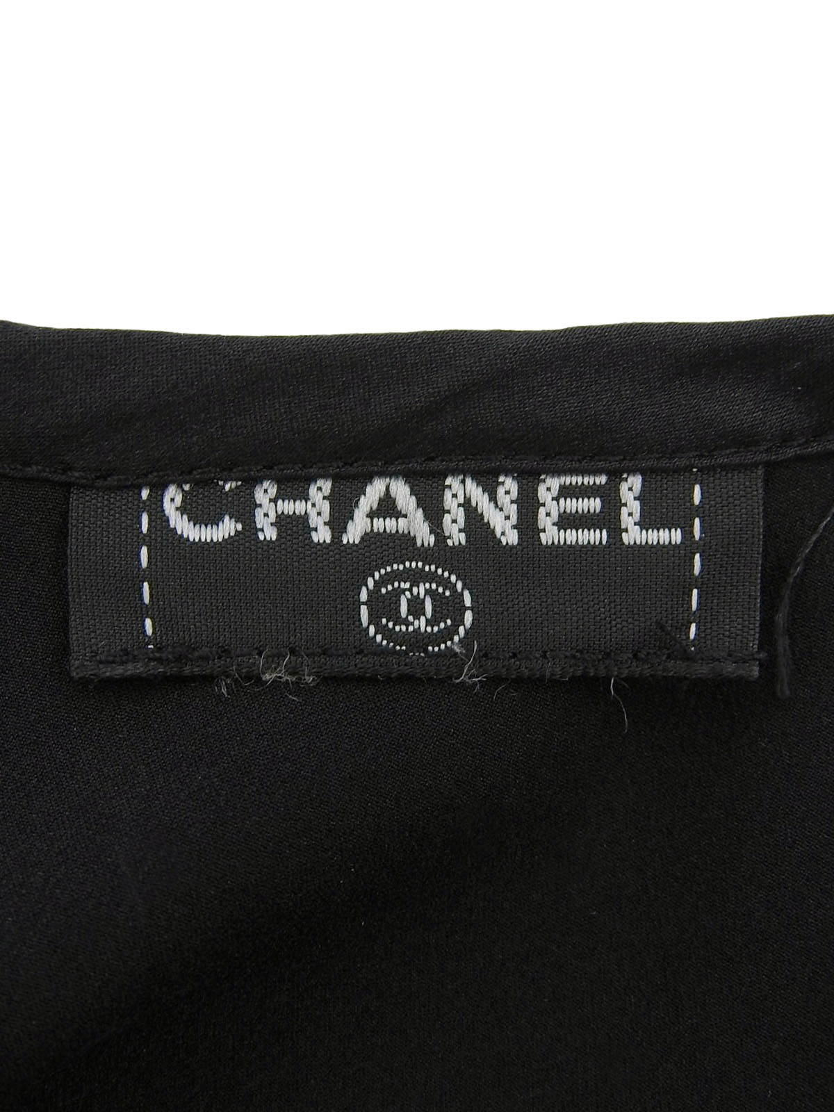 CCマークボタン半袖トップス ブラック