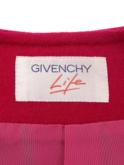 Pink wool collarless jacket