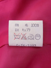 Pink wool collarless jacket