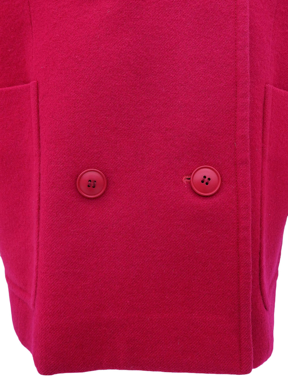 ウールノーカラージャケット ピンク