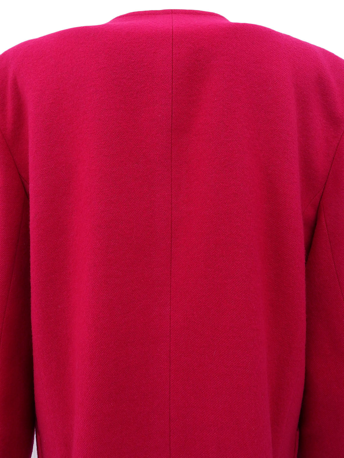 Pink wool collarless jacket