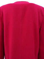 ウールノーカラージャケット ピンク