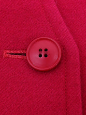 Pink wool collarless jacket