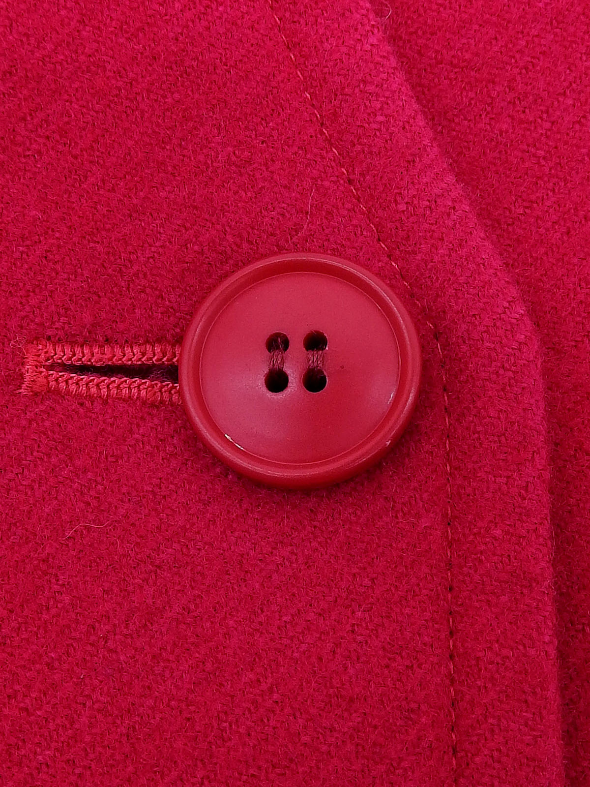 ウールノーカラージャケット ピンク