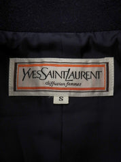 ロゴボタンウールコート　ネイビー