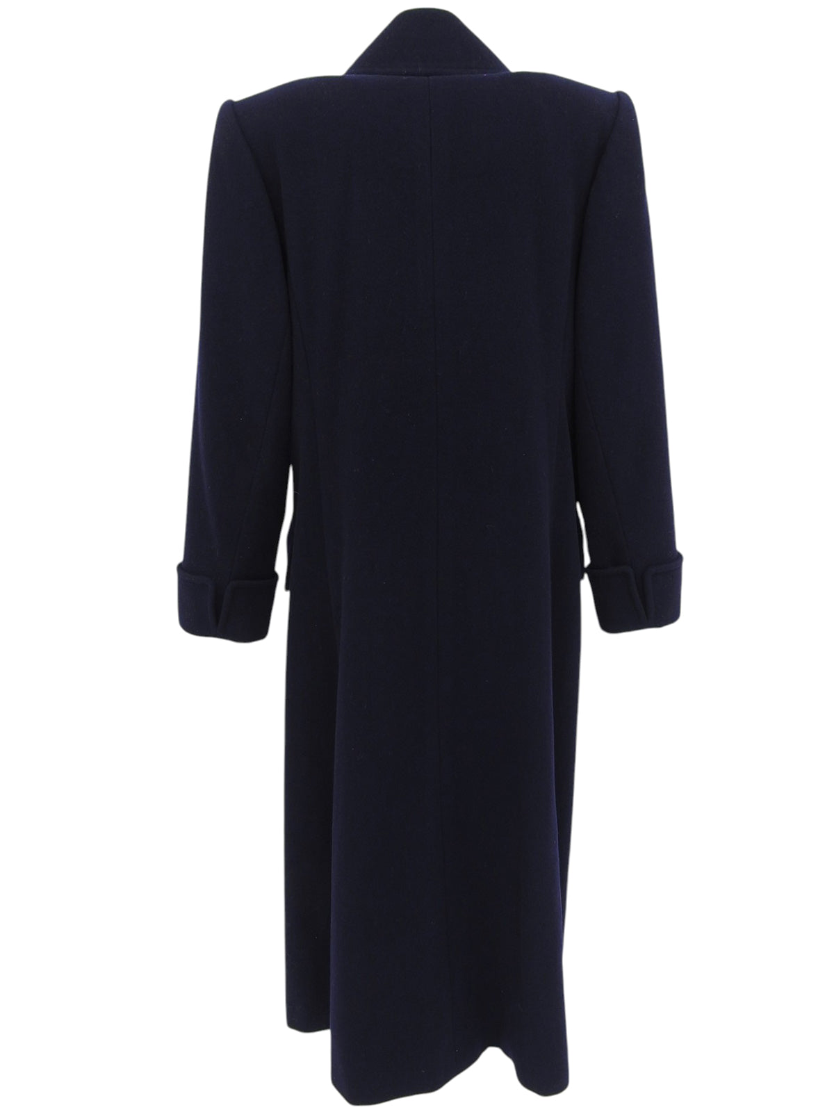 ロゴボタンウールコート　ネイビー