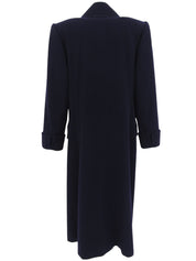 ロゴボタンウールコート　ネイビー