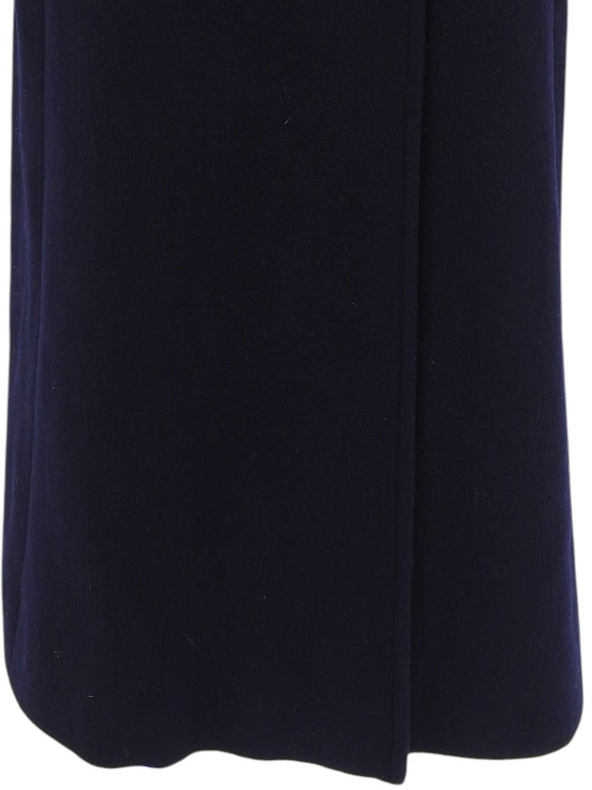 ロゴボタンウールコート　ネイビー