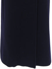 ロゴボタンウールコート　ネイビー