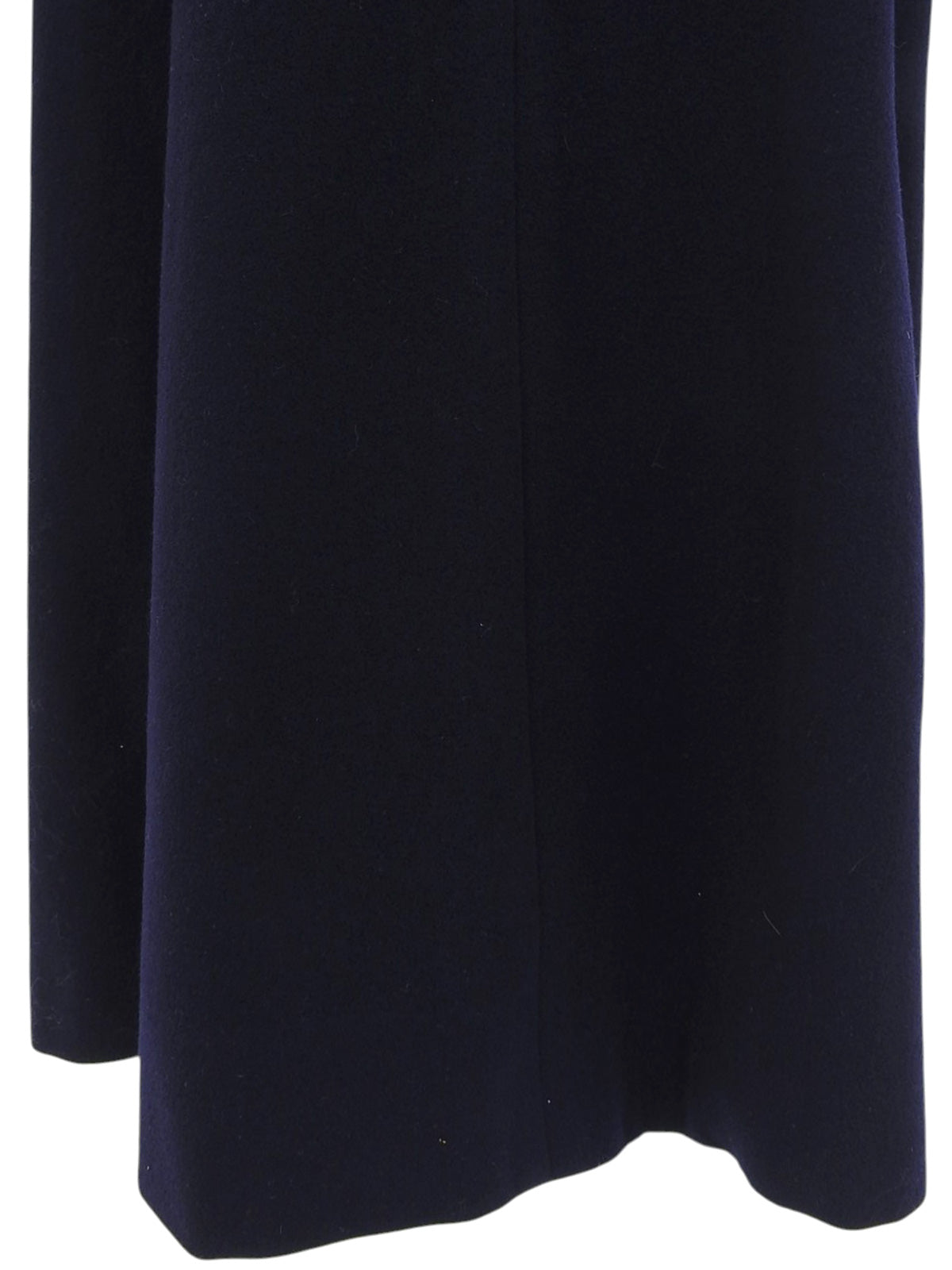 ロゴボタンウールコート　ネイビー