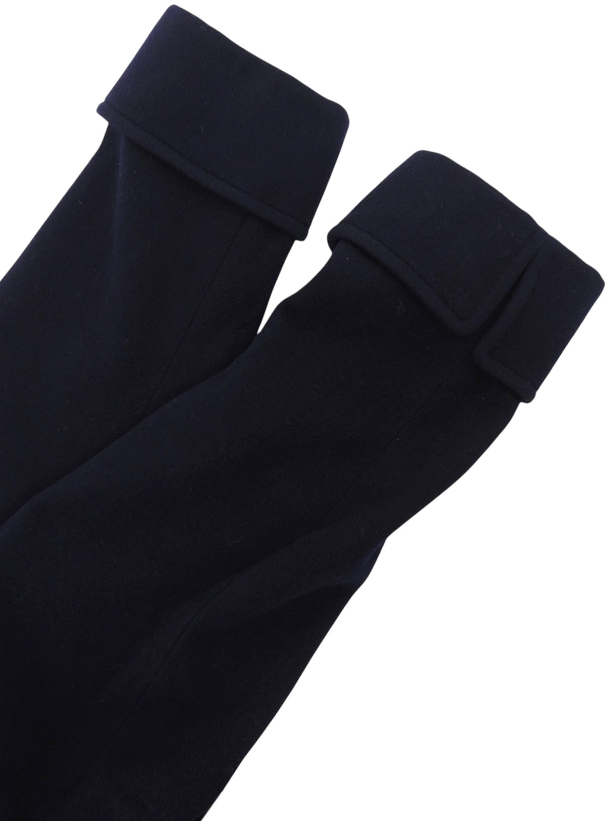 ロゴボタンウールコート　ネイビー