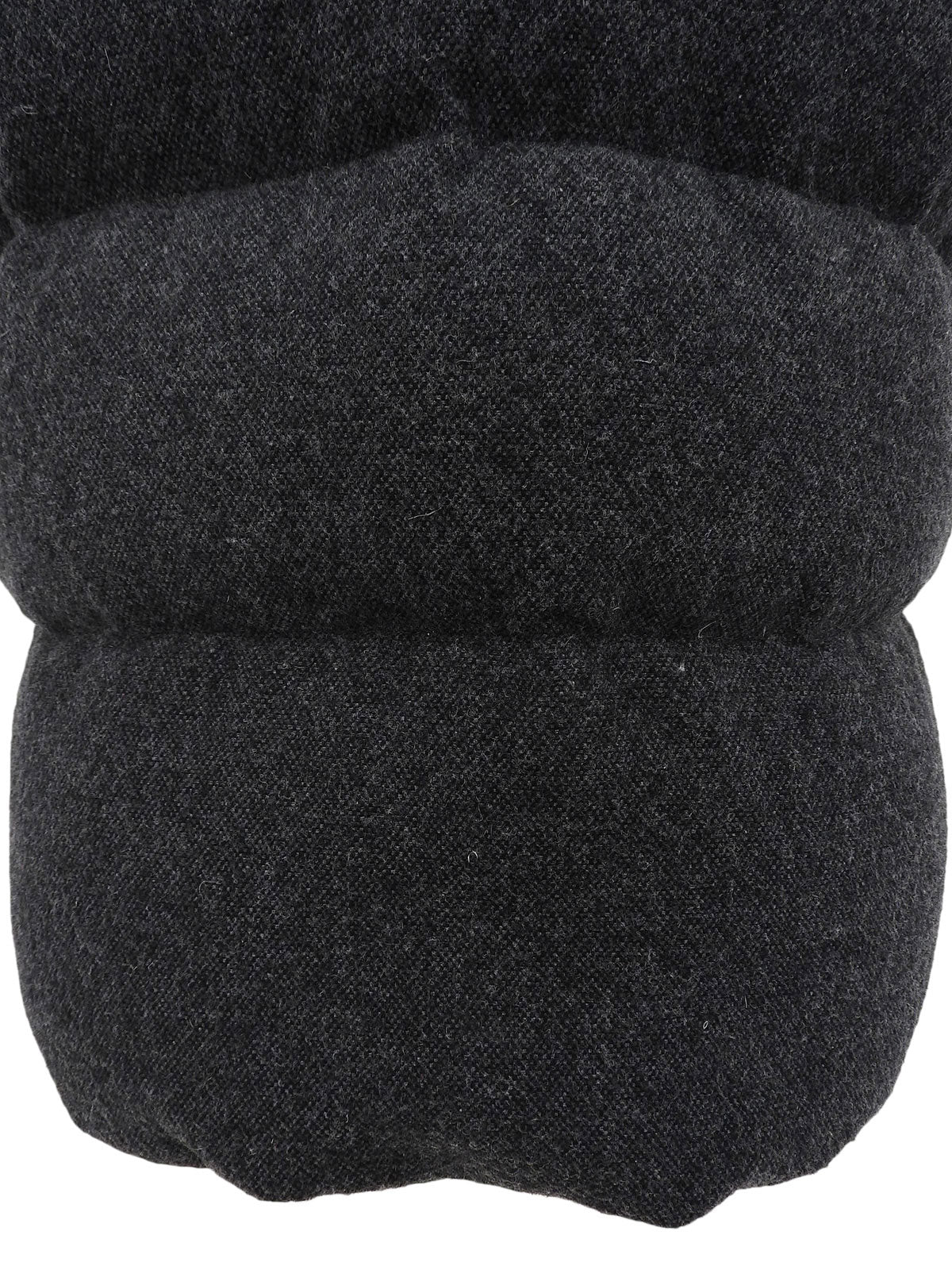 灰色/深棕色斜纹尼龙混纺羽绒背心