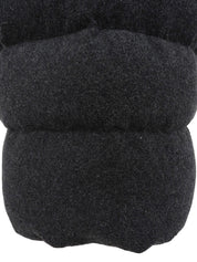 灰色/深棕色斜纹尼龙混纺羽绒背心