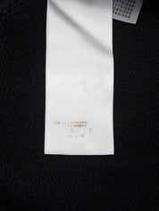 カシミヤロゴ刺繍ニットセーター　ネイビー