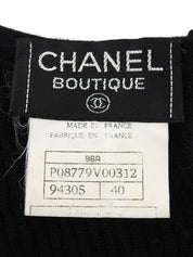 1996年製 カシミアCCマークボタン長袖ニットトップス ブラック