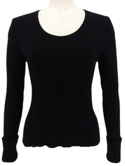 1996年製 カシミアCCマークボタン長袖ニットトップス ブラック