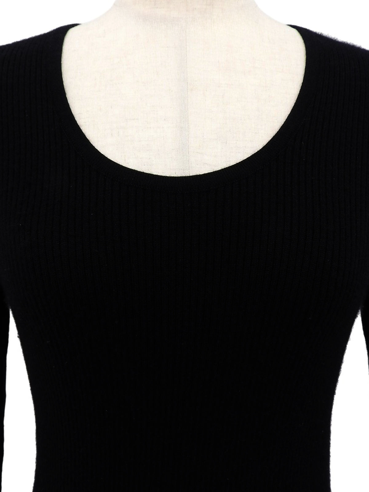 1996年製 カシミアCCマークボタン長袖ニットトップス ブラック