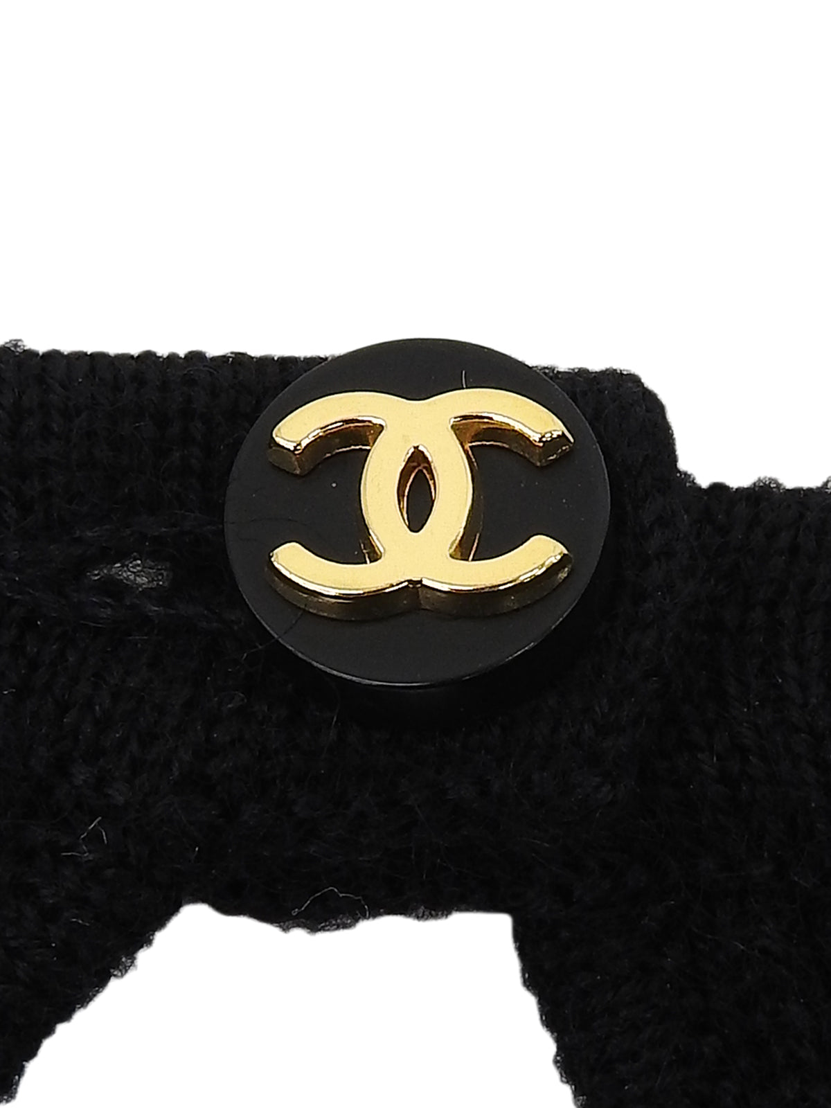 1996年製 カシミアCCマークボタン長袖ニットトップス ブラック