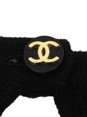 1996年製 カシミアCCマークボタン長袖ニットトップス ブラック