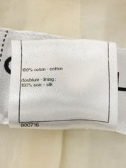 ロゴ刺繍CCマークボタンクォータースリーブジャケット ホワイト