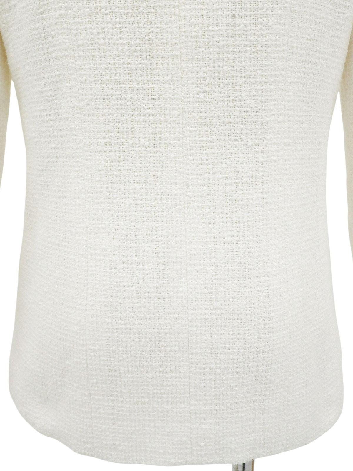 ロゴ刺繍CCマークボタンクォータースリーブジャケット ホワイト