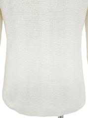 ロゴ刺繍CCマークボタンクォータースリーブジャケット ホワイト