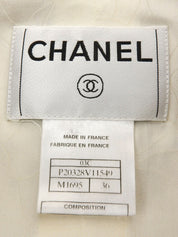 2003年製 ツイードCCマークボタンジャケット アイボリー/マルチ