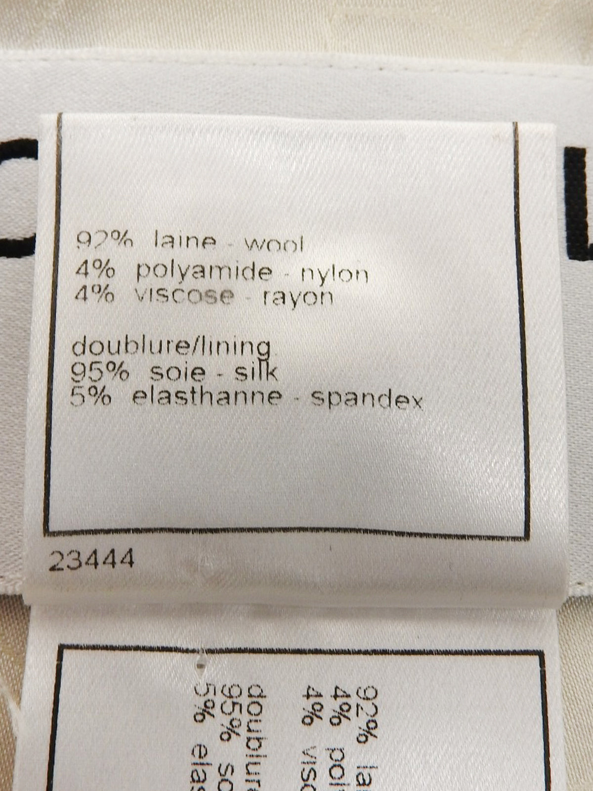2003年製 ツイードCCマークボタンジャケット アイボリー/マルチ