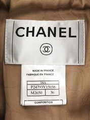 2004年製 ツイードリボンCCマークボタンジャケット　ベージュ/マルチ