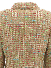 2004年製 ツイードリボンCCマークボタンジャケット　ベージュ/マルチ