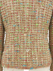 2004年製 ツイードリボンCCマークボタンジャケット ベージュ/マルチ