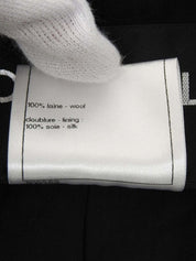 ツイードCCマークボタンジャケット ブラック/ホワイト