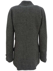 ツイードCCマークボタンジャケット ブラック/ホワイト